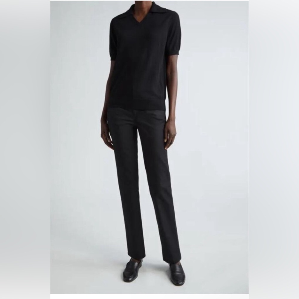 Lafayette 148 New York Black Straight-Leg Jeans